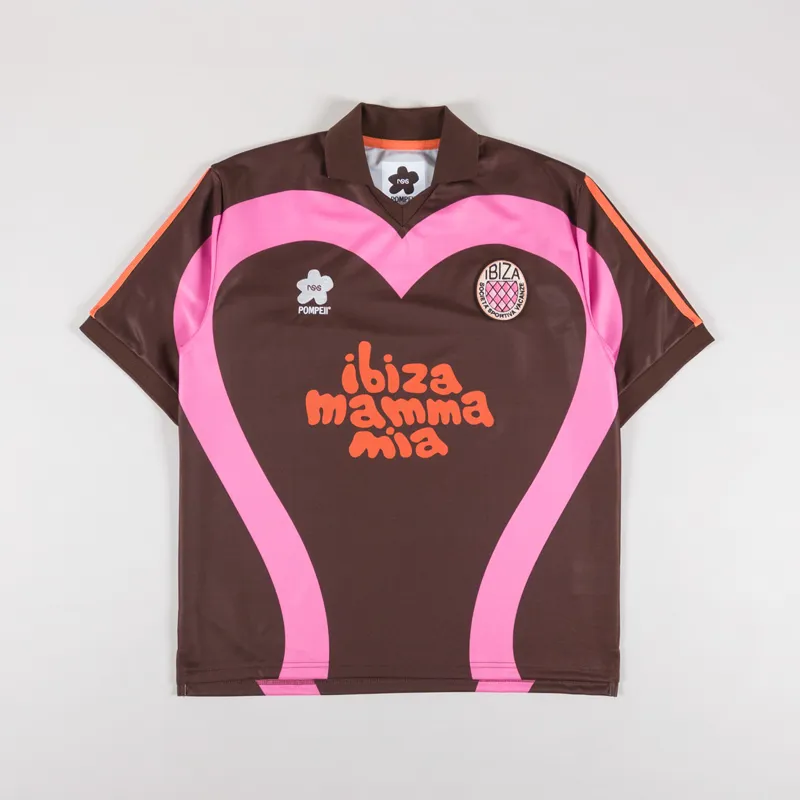 Pompeii X NSS Heart Football Shirt Brown