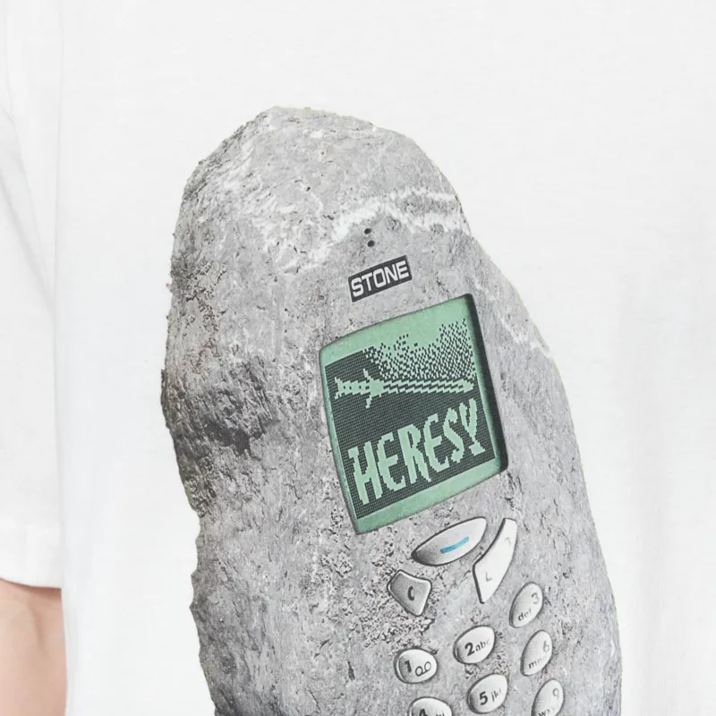 Heresy Stone Phone T Shirt Ecru-5