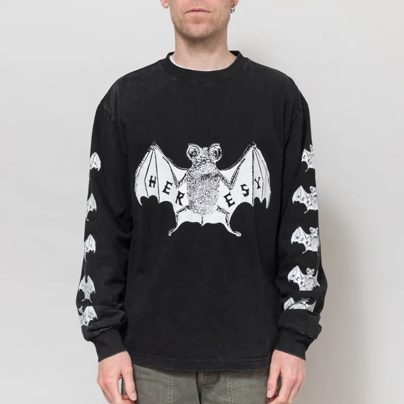 Heresy Bats Long Sleeve T Shirt Black