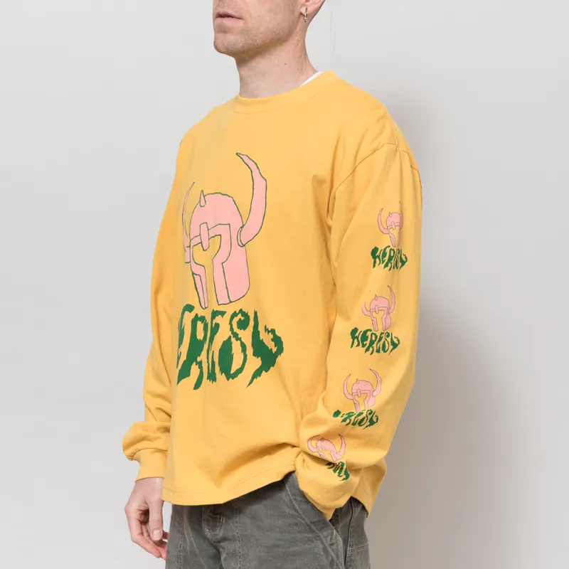 Heresy Barbarian Long Sleeve T Shirt Yellow-1
