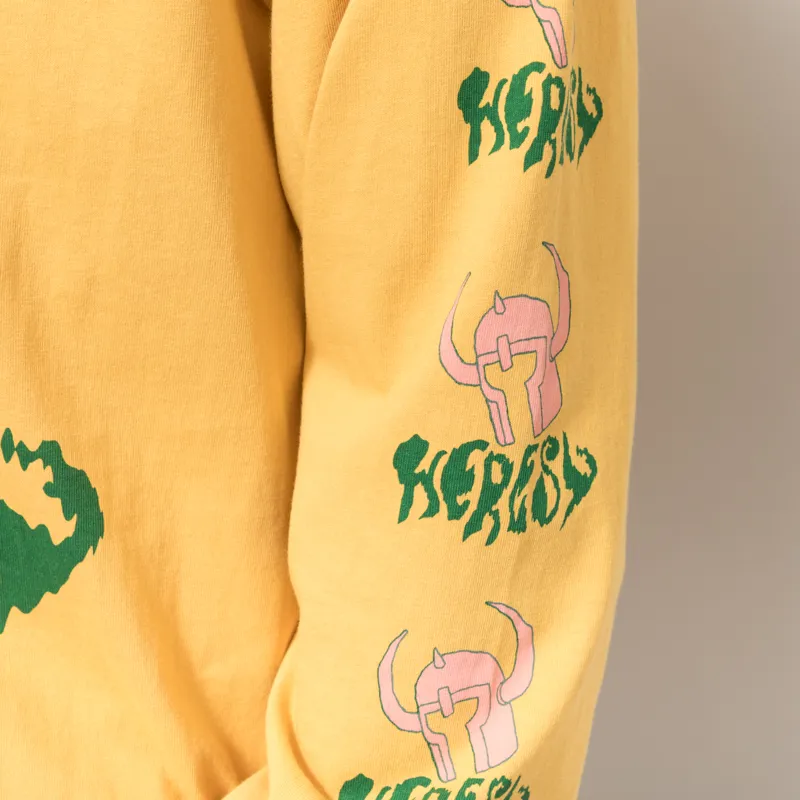 Heresy Barbarian Long Sleeve T Shirt Yellow-5