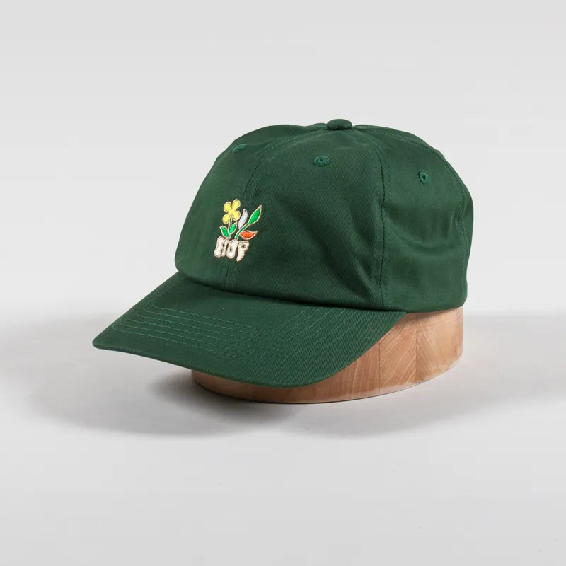 Huf Bloom Six Panel Cap Hunter Green