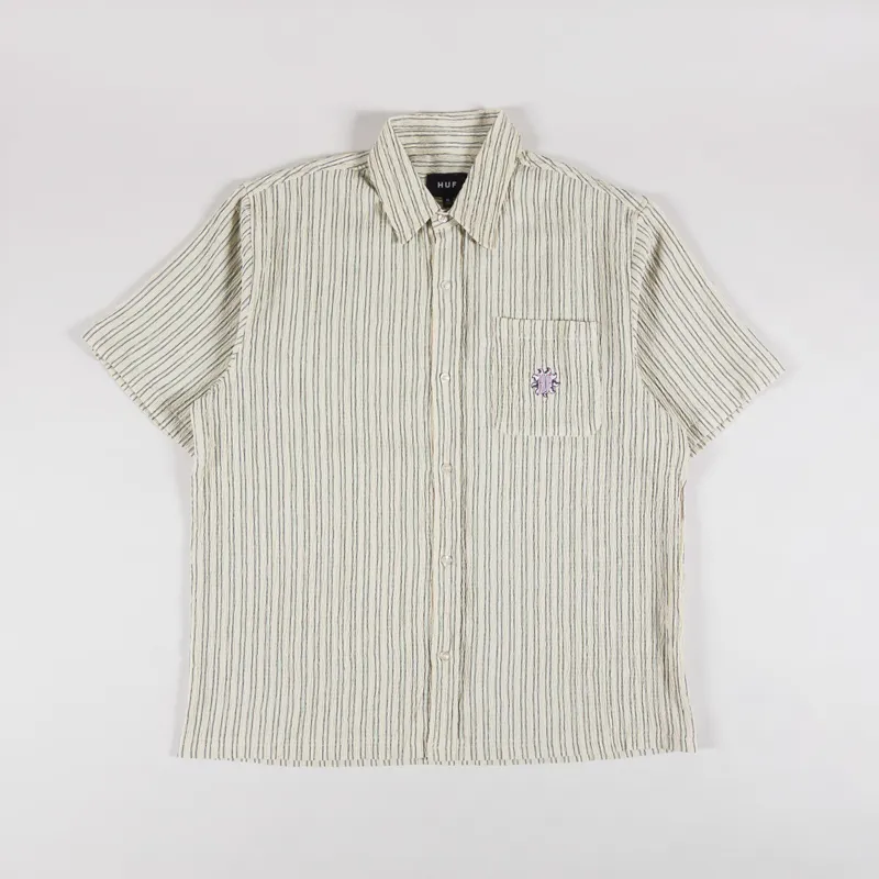 Huf Apollo Striped Shirt Natural