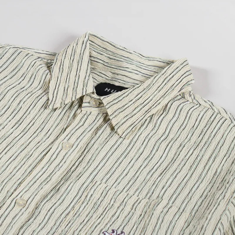 Huf Apollo Striped Shirt Natural-2