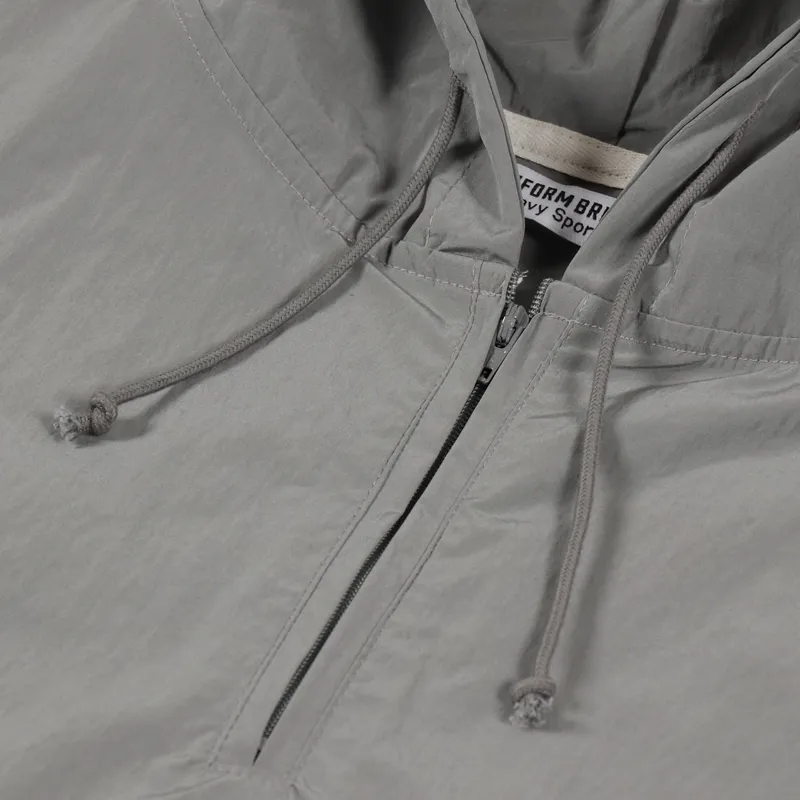 Uniform Bridge Half Zip Hoodie Grey-7