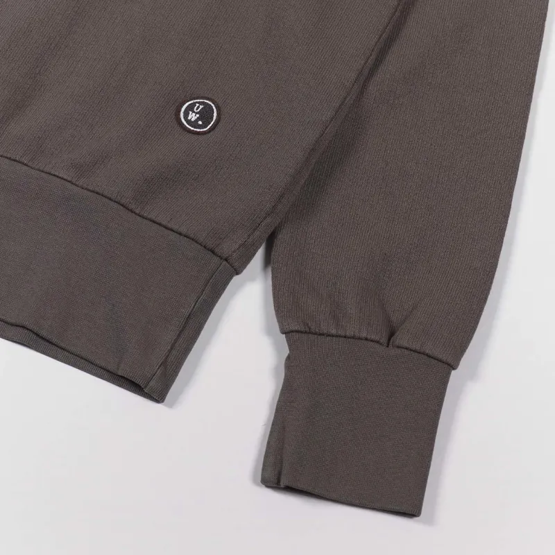 Universal Works Half Zip Sweatshirt Light Brown Dry Handle Loopback-6