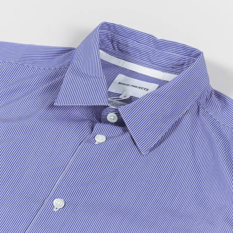 Norse Projects Hans Classic Stripe Shirt Navy Fine Stripe-7