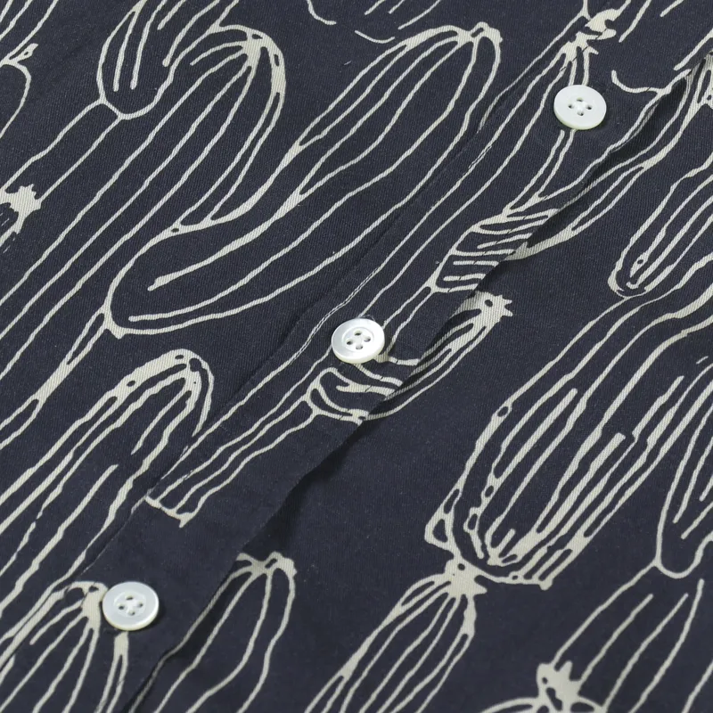 NN07 Hans Short Sleeve Shirt Navy Print-1