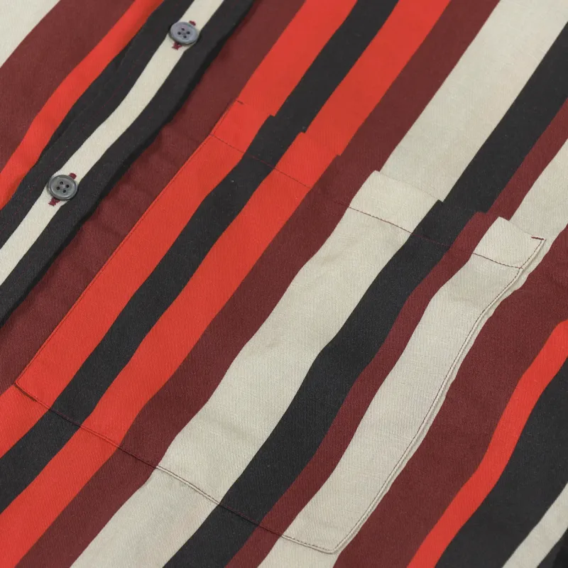 NN07 Hans Short Sleeve Shirt Red Stripe-3