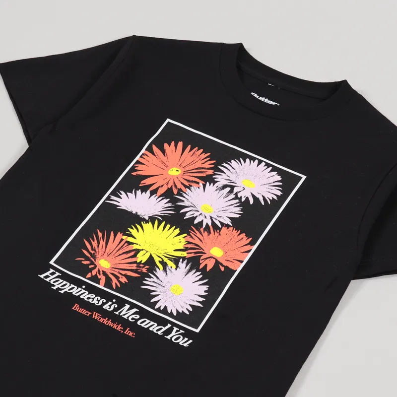 Butter Goods Happiness T Shirt Black-1