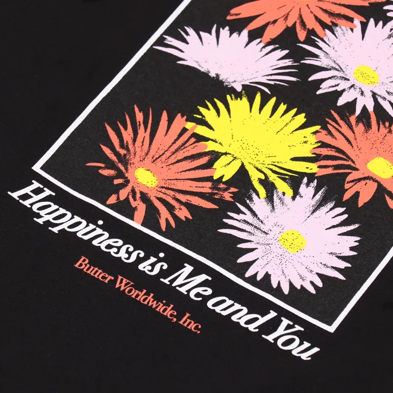 Butter Goods Happiness T Shirt Black-2