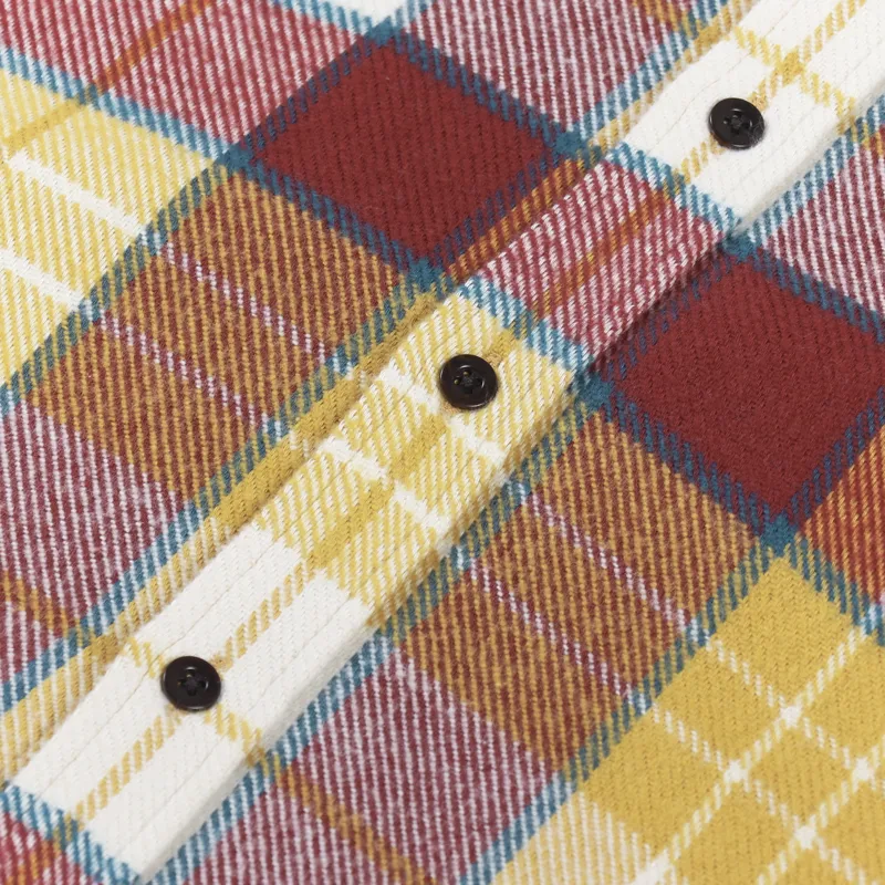 Portuguese Flannel Happy Check Shirt Yellow-6