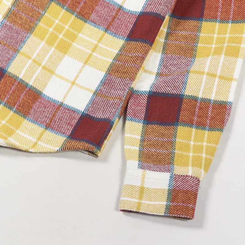 Portuguese Flannel Happy Check Shirt Yellow-5