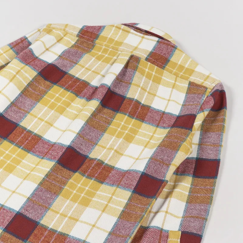 Portuguese Flannel Happy Check Shirt Yellow-3