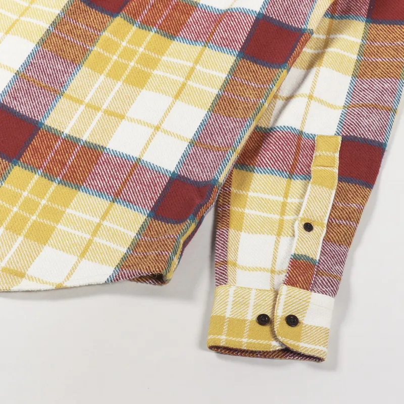 Portuguese Flannel Happy Check Shirt Yellow-4