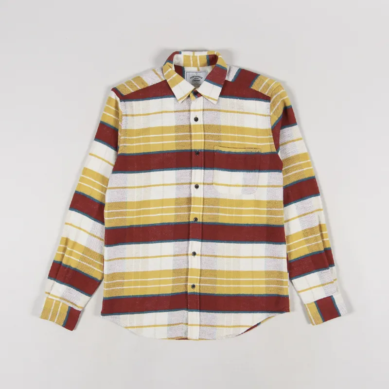 Portuguese Flannel Happy Stripe Shirt Yellow