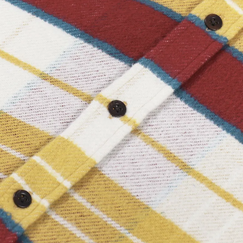 Portuguese Flannel Happy Stripe Shirt Yellow-5