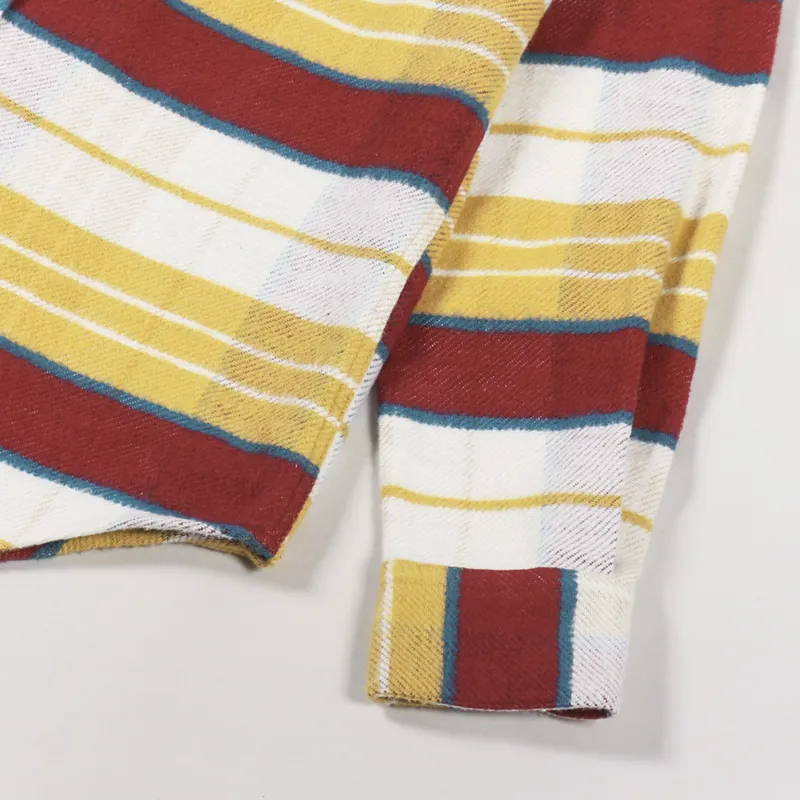 Portuguese Flannel Happy Stripe Shirt Yellow-6