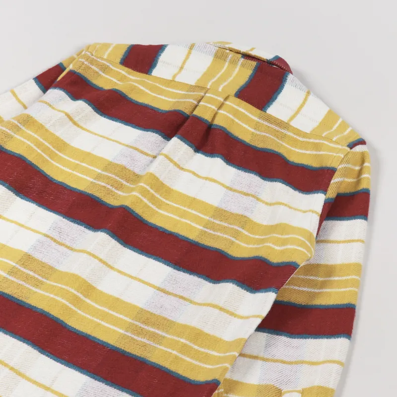 Portuguese Flannel Happy Stripe Shirt Yellow-3
