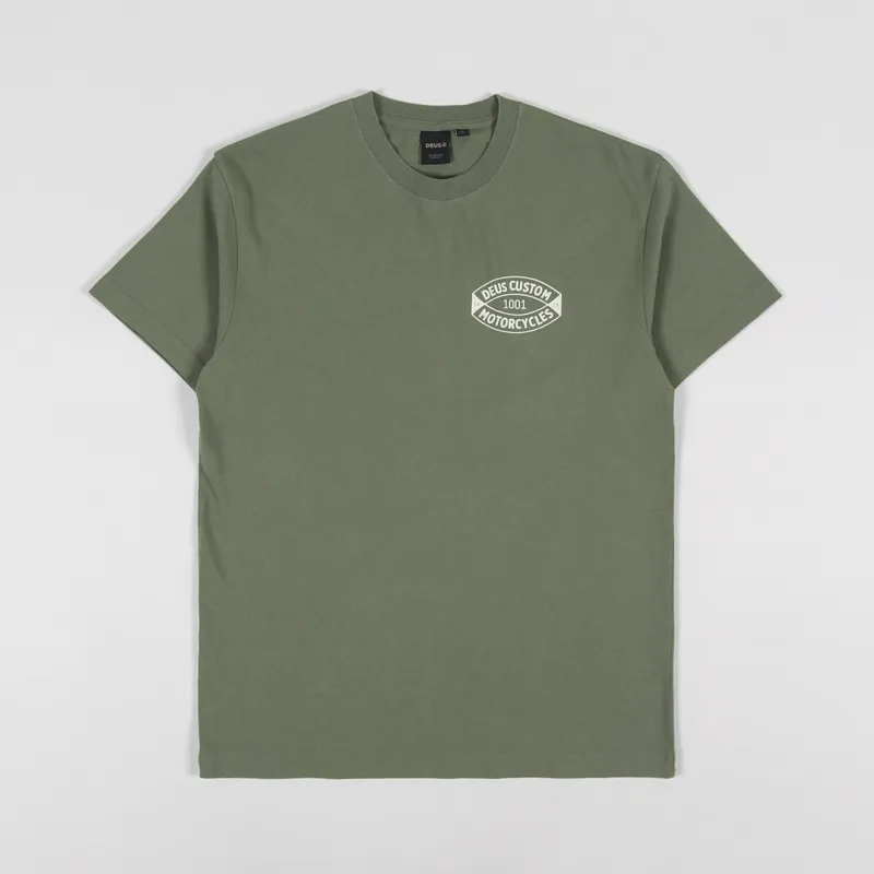 Deus Ex Machina Harlem T Shirt Lichen Green-1