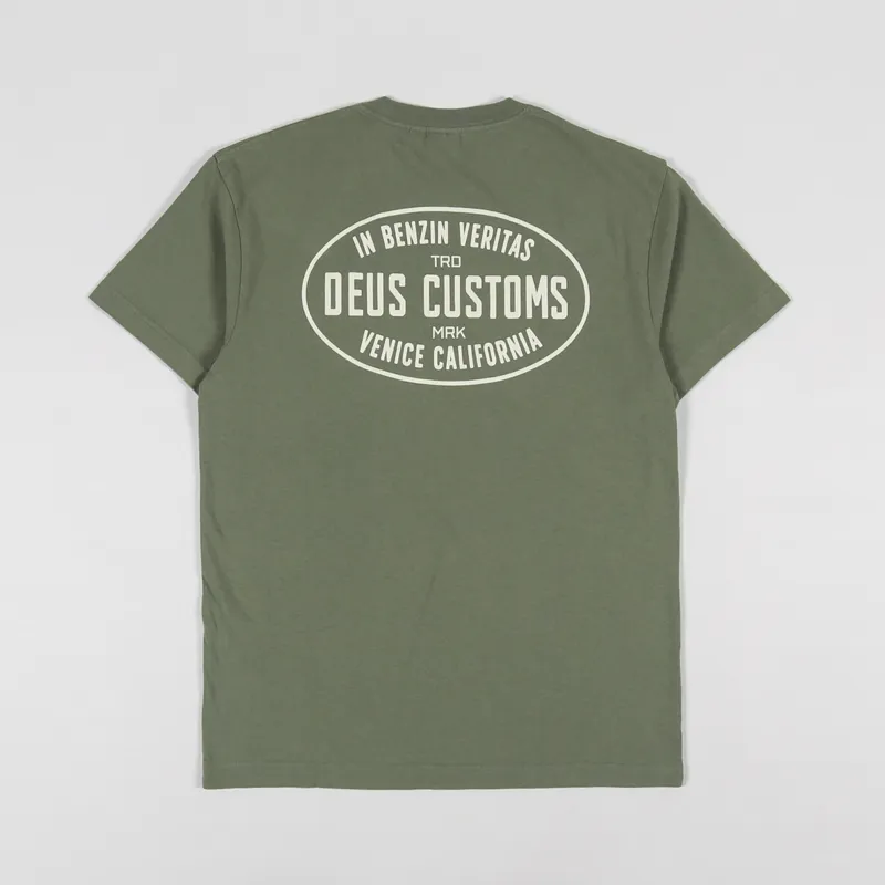 Deus Ex Machina Harlem T Shirt Lichen Green