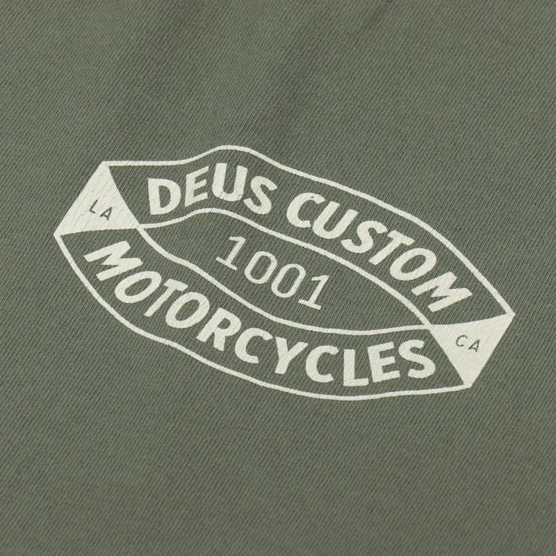 Deus Ex Machina Harlem T Shirt Lichen Green-5