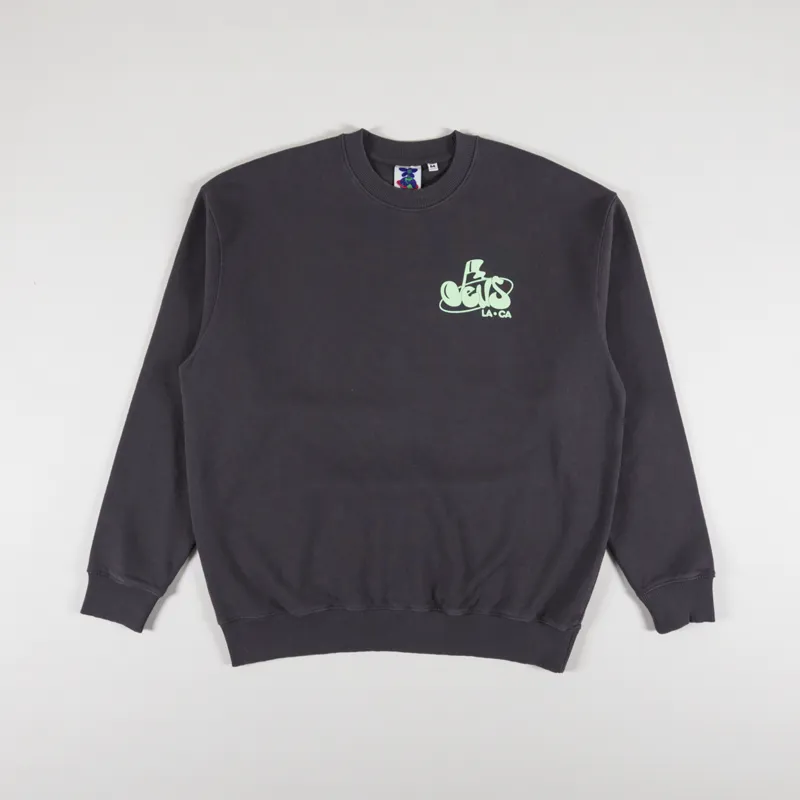 Deus Ex Machina Harmony Crew Sweat Anthracite-1