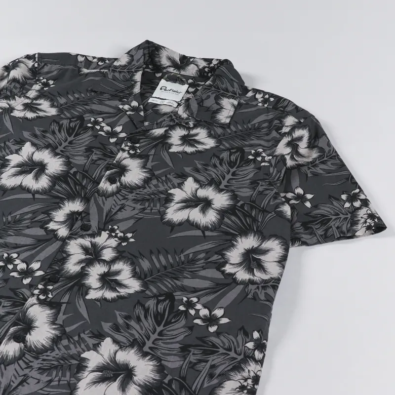 Penfield Hawaiian Print Shirt Black-2