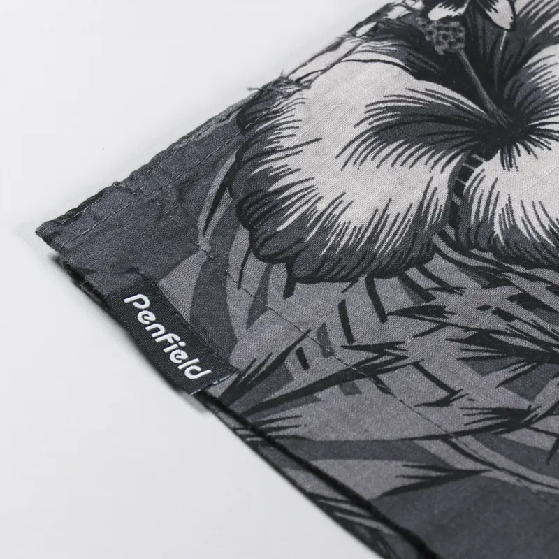 Penfield Hawaiian Print Shirt Black-5