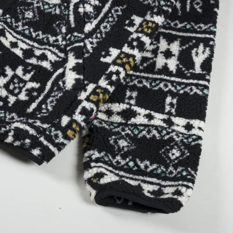 Dickies Hays Quarter Zip Fleece Nordic Pattern Dark Blue-4