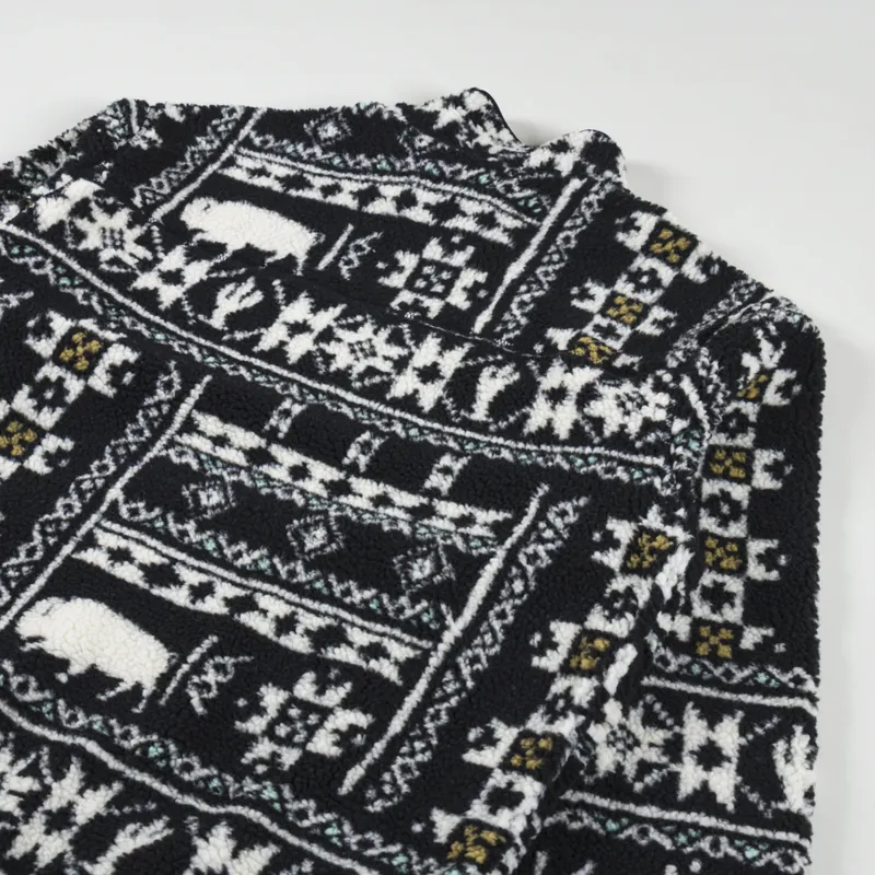 Dickies Hays Quarter Zip Fleece Nordic Pattern Dark Blue-3