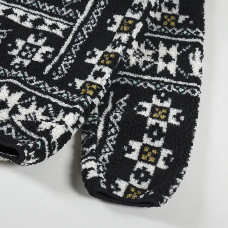 Dickies Hays Quarter Zip Fleece Nordic Pattern Dark Blue-5