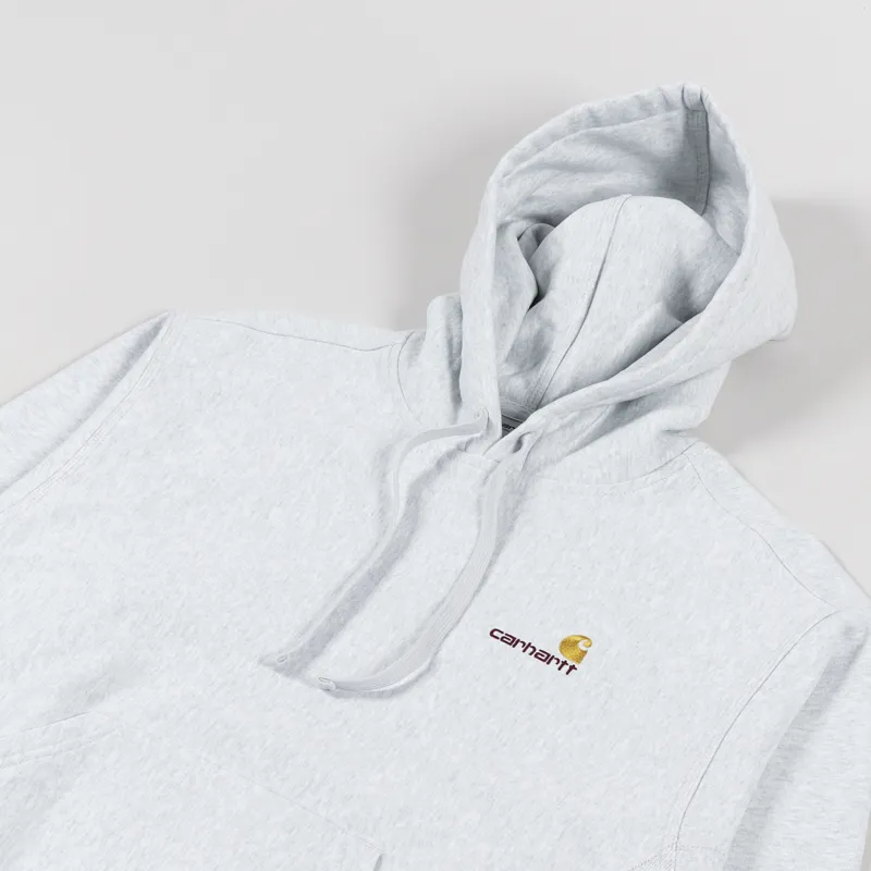 Carhartt WIP Hooded American Script Sweat Ash Heather-2