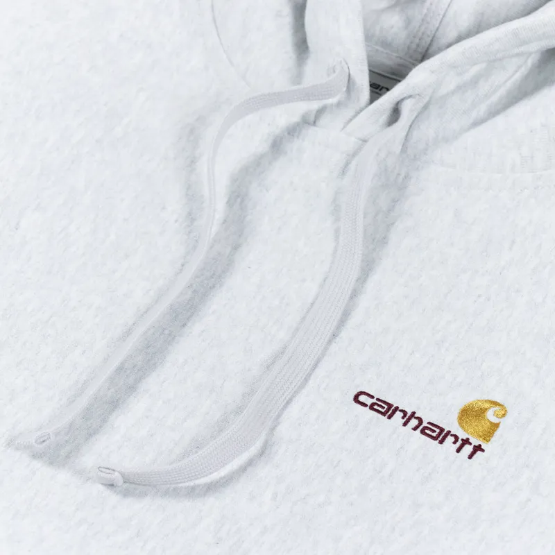 Carhartt WIP Hooded American Script Sweat Ash Heather-4