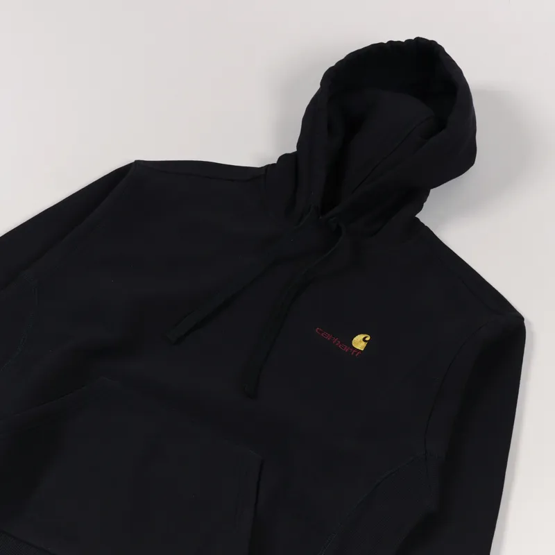 Carhartt WIP Hooded American Script Sweat Black-2