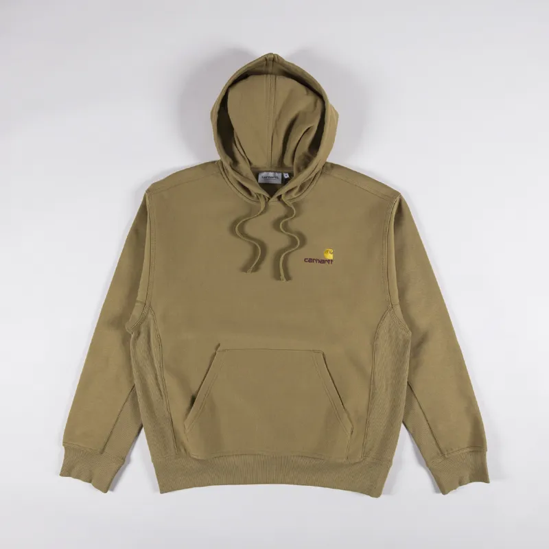 Carhartt WIP Hooded American Script Sweatshirt Larch