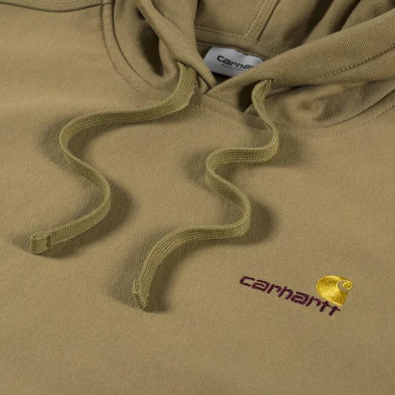 Carhartt WIP Hooded American Script Sweatshirt Larch-4