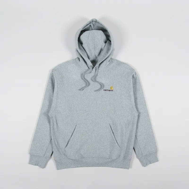 Carhartt WIP Hooded American Script Sweat Grey Heather