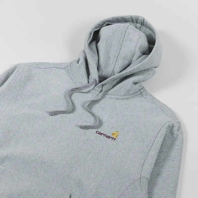 Carhartt WIP Hooded American Script Sweat Grey Heather-2