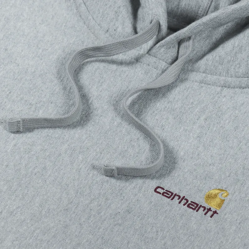 Carhartt WIP Hooded American Script Sweat Grey Heather-5