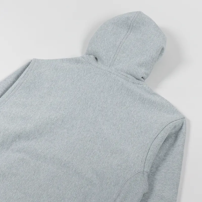 Carhartt WIP Hooded American Script Sweat Grey Heather-3