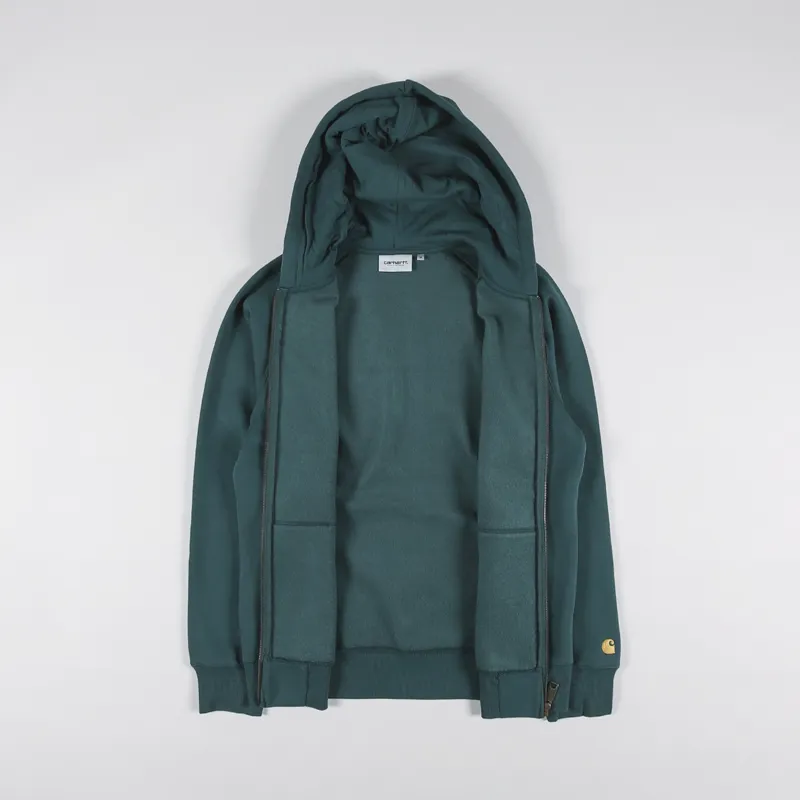 Carhartt WIP Mens Hooded Chase Jacket Botanic Green Gold
