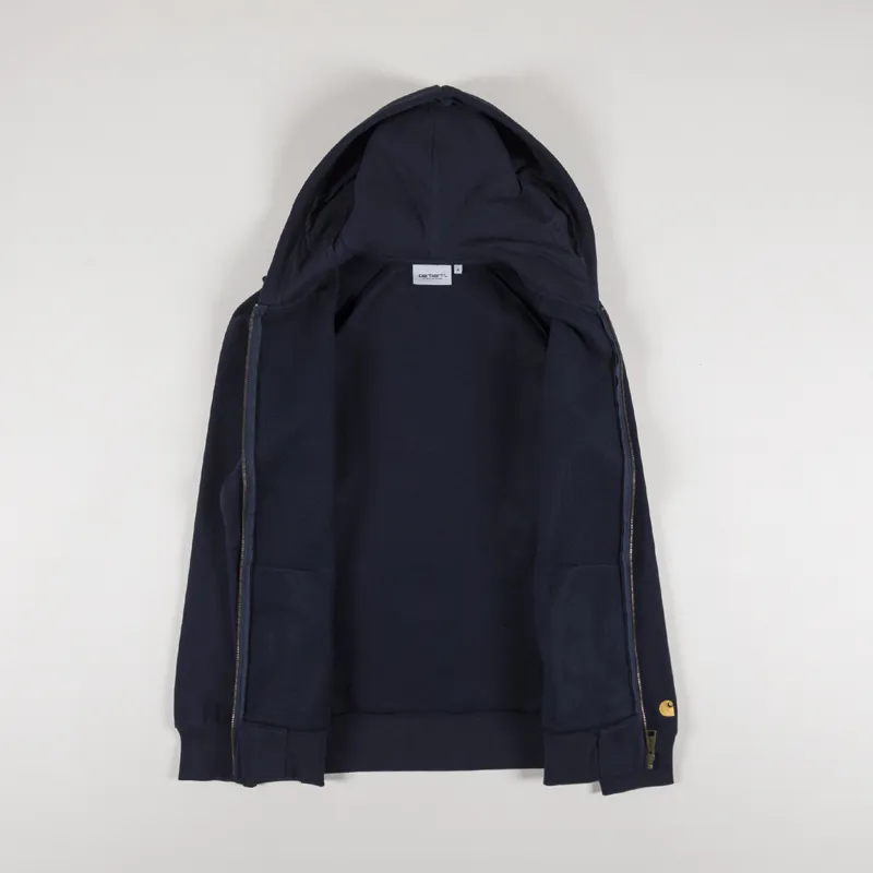 Carhartt WIP Hooded Chase Jacket Dark Navy Gold-2