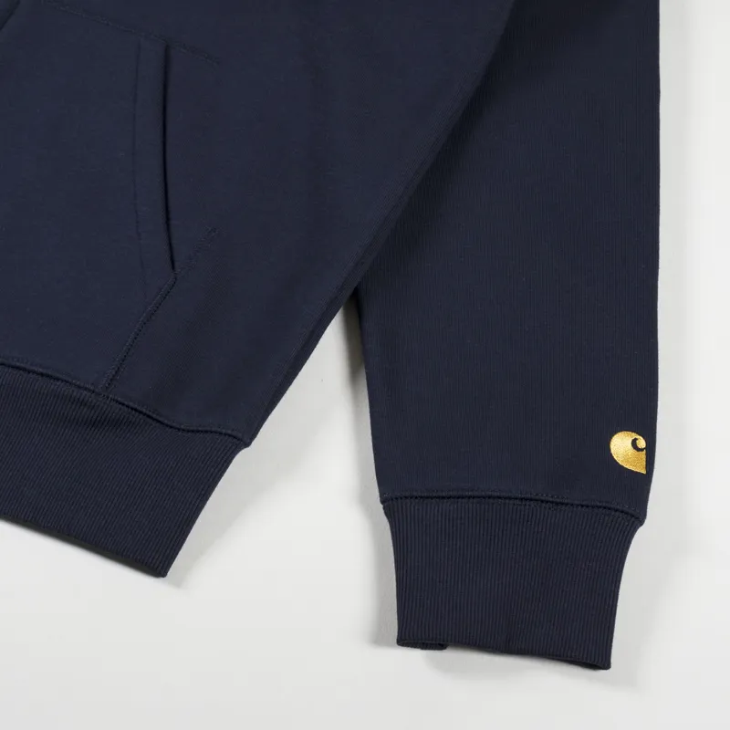 Carhartt WIP Hooded Chase Jacket Dark Navy Gold-4