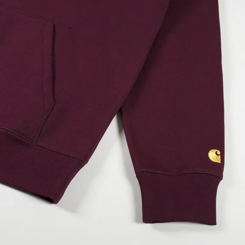 Carhartt WIP Hooded Chase Sweat Amarone Gold-3