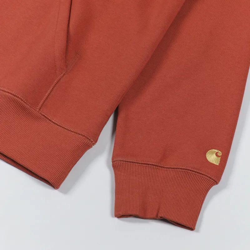 Carhartt WIP Hooded Chase Sweat Phoenix Gold-4