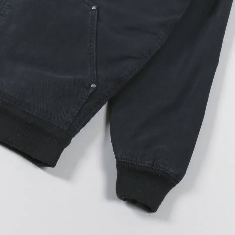 Dickies Hooded Duck Canvas Jacket Stone Washed Black-5