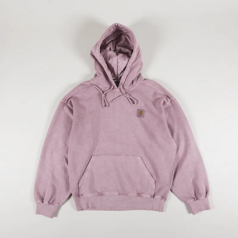 Carhartt WIP Mens Hooded Pullover Vista Sweatshirt Glassy Pink