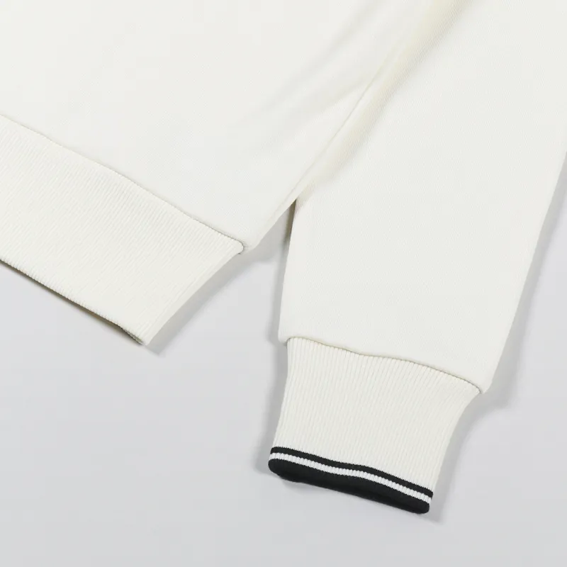 Fred Perry Hooded Zip Through Sweatshirt Ecru-8