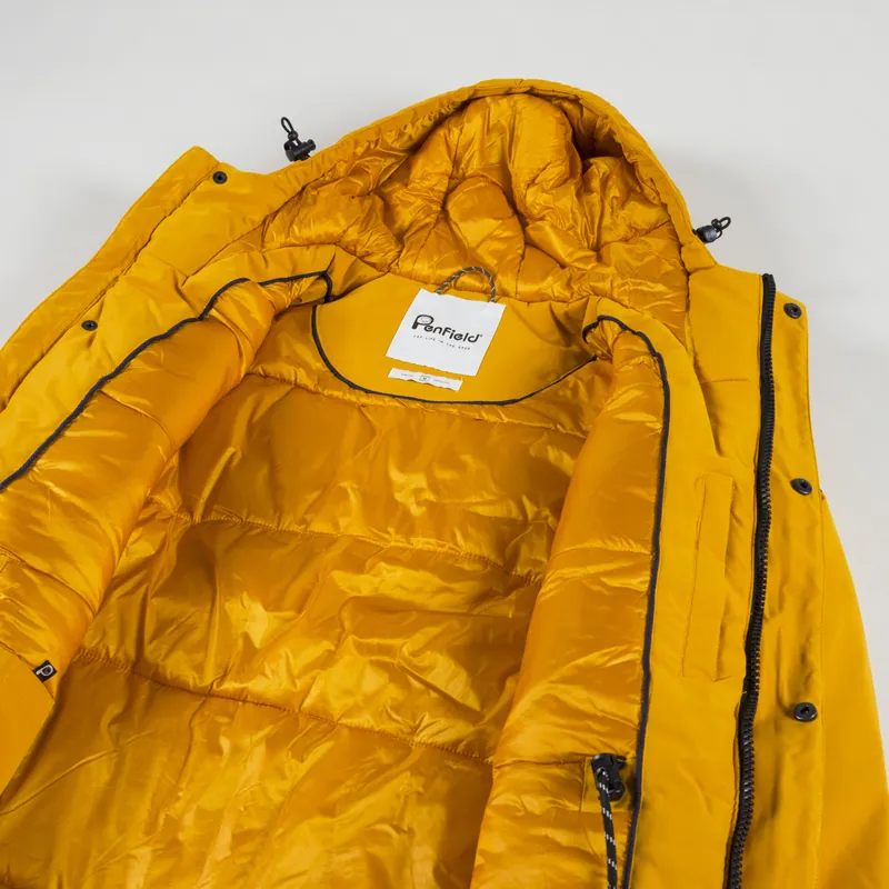 Penfield Mens Hudson Script Technical Parka Coat Sunflower Yellow